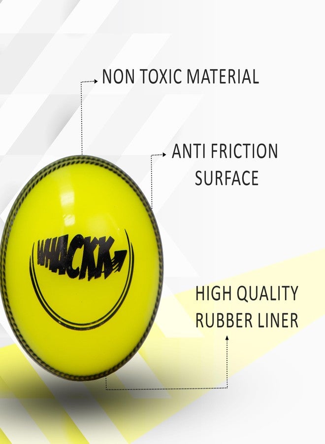 WHACKK مجموعة كرات WHACKK Wind Balls (3 كرات) | كرة كريكيت صناعية T-20 للتدريب والمباريات | كرة تدريب للكريكيت | كرة متأرجحة | كريكيت داخلي وخارجي، كريكيت الشوارع والشواطئ (متعددة الألوان) - Image 2