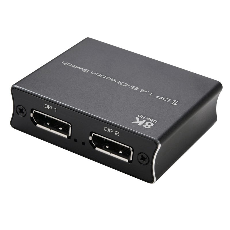 DP1.4 Bi-direction Switcher Converter Support 1 in 2 out/2 in 1 out Switching up to 8K Resolution Metal Shell Easy Operation - Image 2