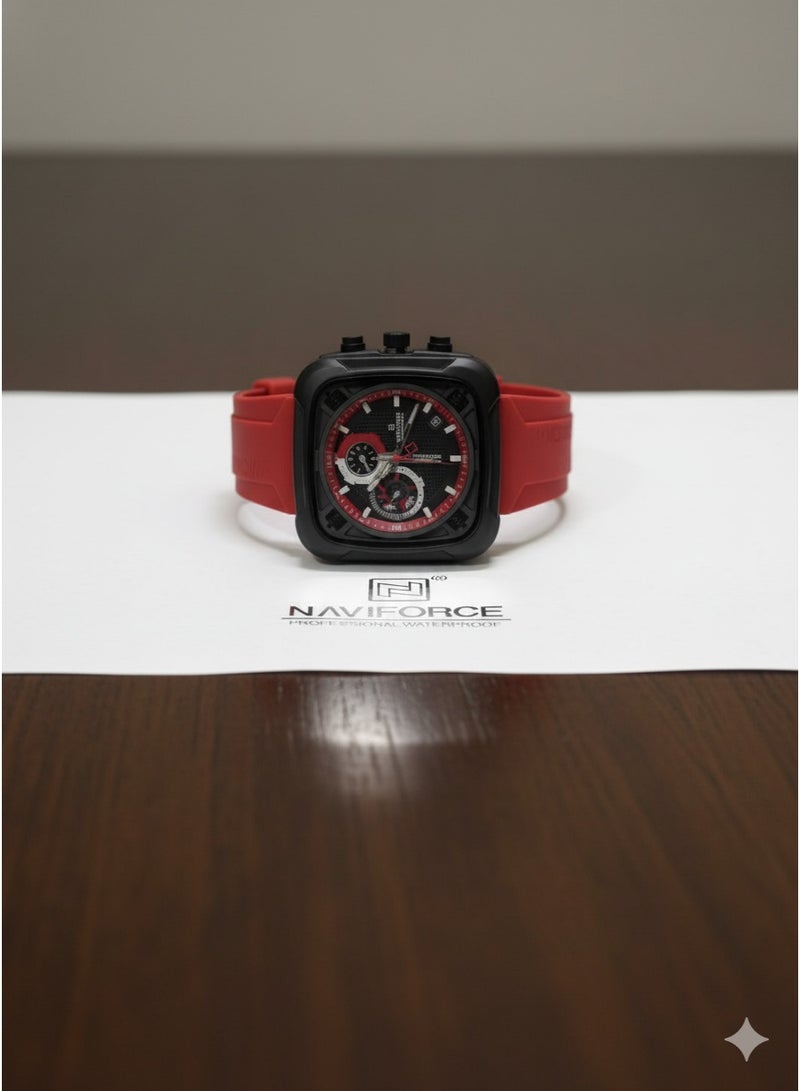 NAVIFORCE New NAVIFORCE Watch NF-8058 Men's Fashion Watch, Silicone Strap, Waterproof Men's Quartz Watch - Image 4