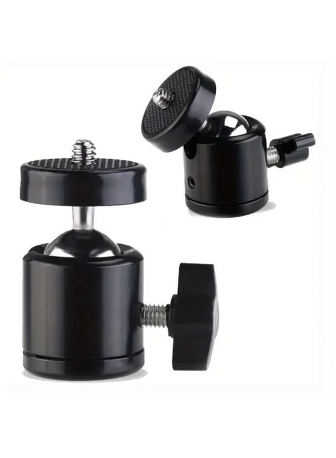 Black 1 4 Inch Ball Head Screw Tripod Mount 360 Rotating Base Adapter For DSLR Camera - Image 2