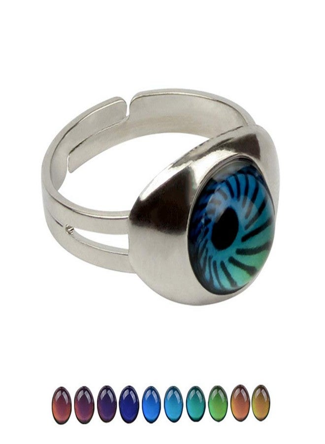 RIMOBUL Authentic Adjustable Mood Ring,Smiley Face，Magic Eyes - Pack of 3 - Image 3