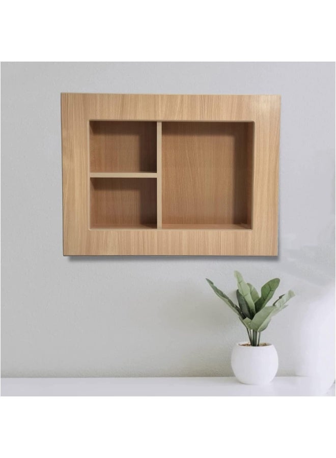 غطاء خشبي للمكيف، غطاء أنيق لمكيف الهواء من نوع النافذة مع عزل حراري، غطاء لمكيف الهواء بهيكل خشبي متين بسمك 18 ملم - Image 1