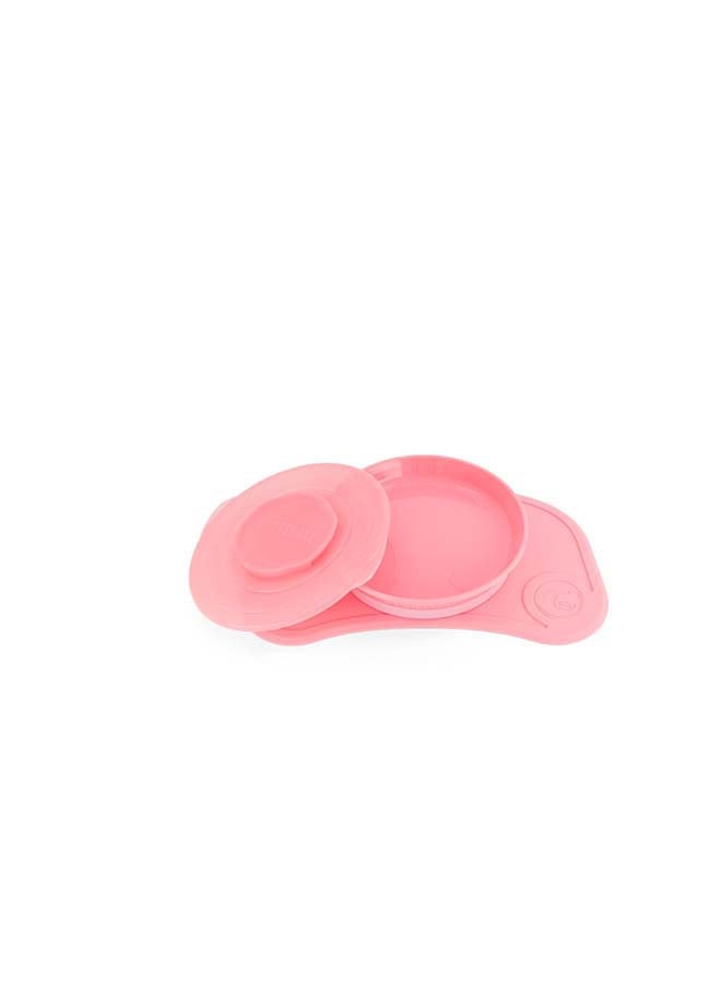 TWISTSHAKE حصيرة طعام ميني + طبق وردي - Image 1