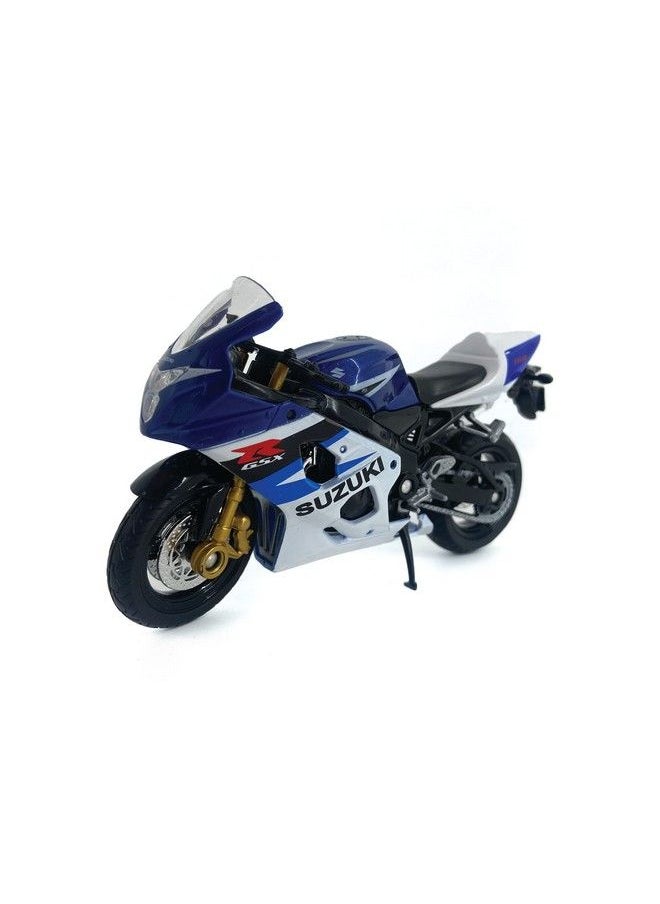 Welly - Die Cast Motorcycle Blue Suzuki Gsxr750 1:18 Scale - Image 1
