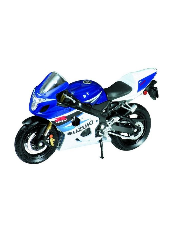 Welly - Die Cast Motorcycle Blue Suzuki Gsxr750 1:18 Scale - Image 1