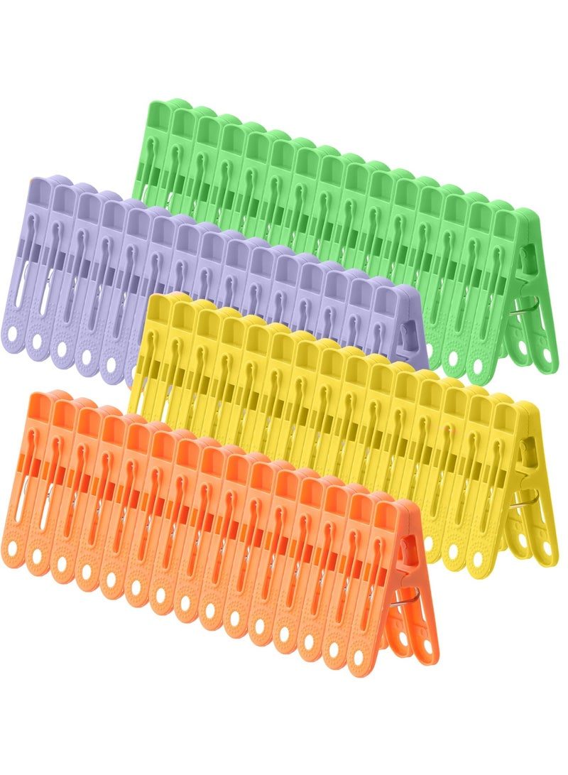 Eleish Plastic Cloth Pegs 40 PCS  , Cloth Clip - Hanger Clips, Slim-line Plastic Finger Clips Clothes Pants Hanger Clips | Multi Colour | Ideal for Hanging Clothes - Image 2