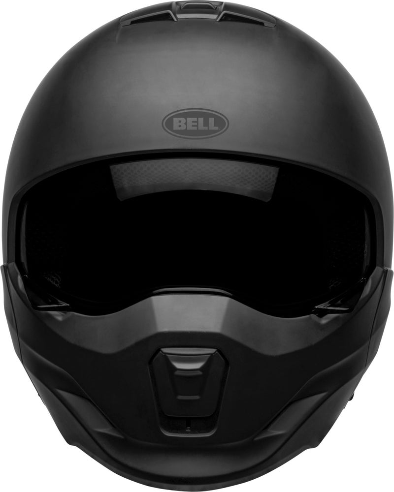 Bell خوذة دراجة نارية كاملة الوجه قابلة للتحويل إلى وجه مفتوح من بيل بروزر - أسود غير لامع، صغير - Image 3