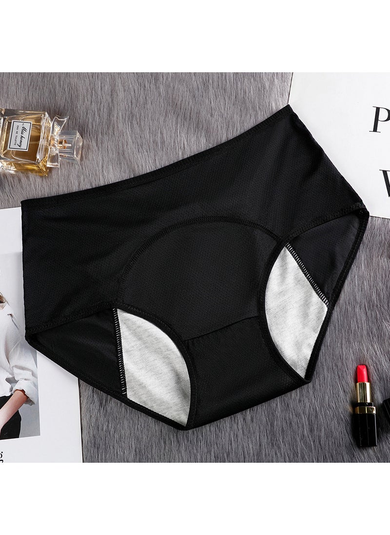 Generic Ladies Leakproof Menstrual Panties High-Waist Sanitary Briefs Black  - Image 1