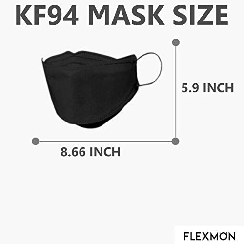 FLEXMON [Happy Life] Premium 3D Black KF94 Face Mask, Good Day, Individual Pack Made in Korea (24) - Image 5