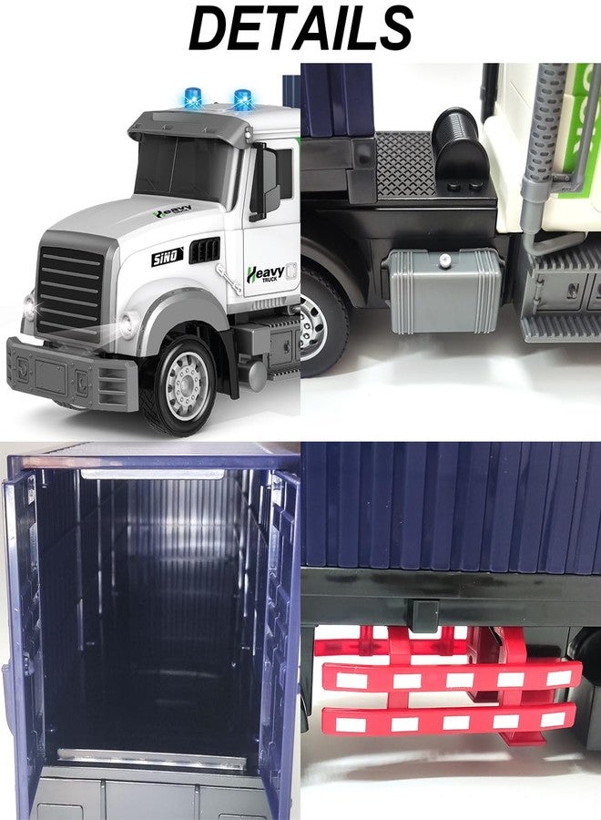 SNACKTANT 23.6-Inch 9-Channel Remote Control Semi Truck with Trailer – 1:24 Scale RC Container Carrier Truck Toy for Kids 3-8, Dual Batteries, Light & Sound Effects, Ultimate Gift for Boys & Girls - Image 5