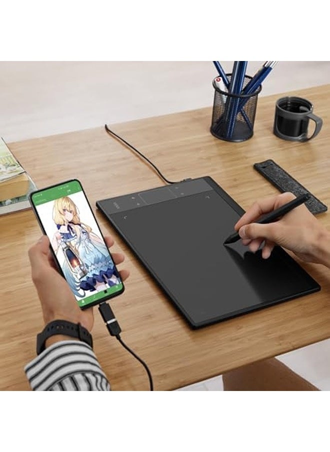 Veikk A30 V2 Graphic Tablet | 10 x 6 Inch Active Area | Battery-Free Stylus | 8192 Pressure Levels | Touch Keys + Gesture Pad | USB-C  - Image 4