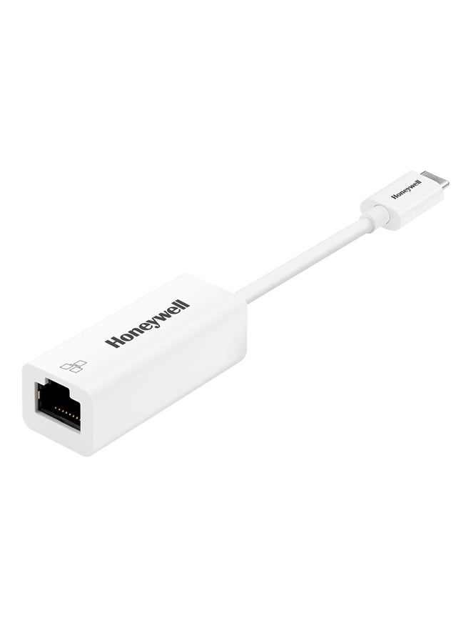 Highspeed Type C To Rj45 Gigabit Ethernet Adapter With Network Lan Speeds Of 10/100/1000 Mbps Universally Compatible With All Type C Macbooks Laptops Pcs Xbox Ps5 Tablets Etc. White White