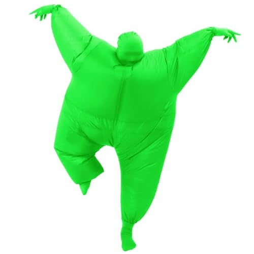RHYTHMARTS Green Inflatable Costume Full Body Suit Halloween Christmas Costumes Fancy Dress Adult (Green) - Image 2