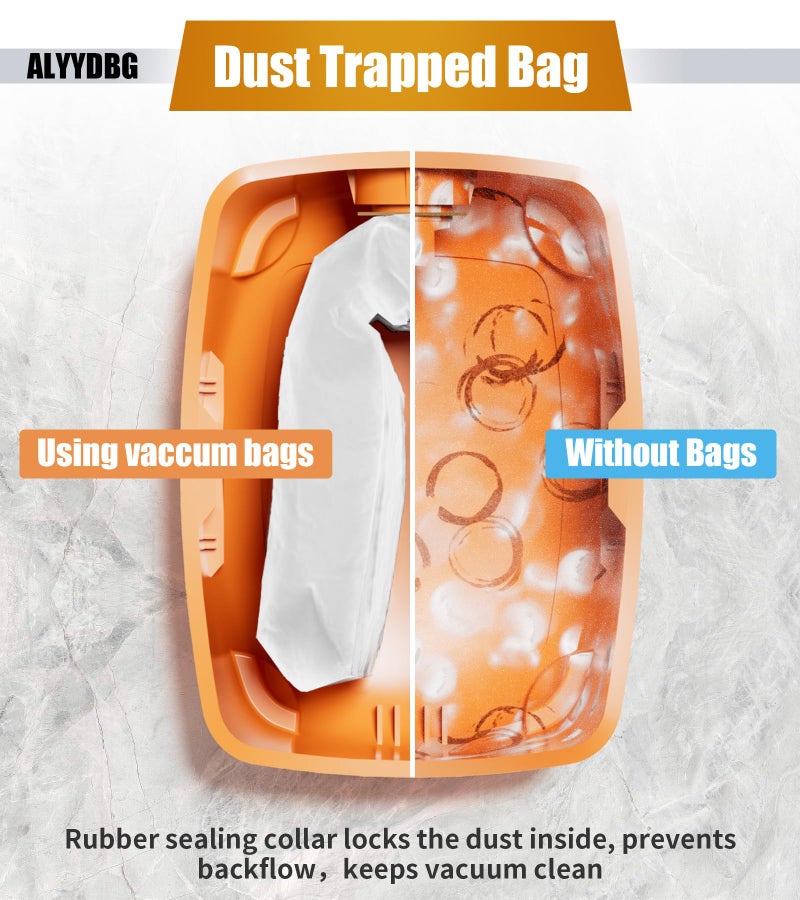 ALYYDBG For Ridgid Shop Vac bags 6-9 Gallon, ALYYDBG 5 Pack Size B VF3503 Sturdy Double Layer Vac Filter Bags - Image 4