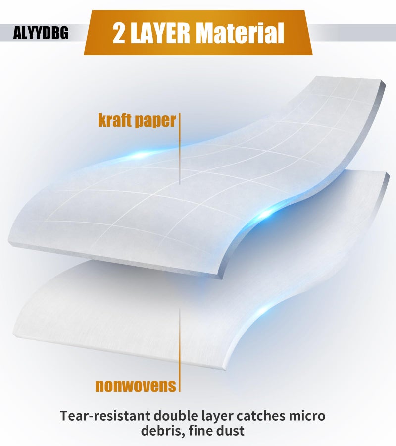 ALYYDBG For Ridgid Shop Vac bags 6-9 Gallon, ALYYDBG 5 Pack Size B VF3503 Sturdy Double Layer Vac Filter Bags - Image 3