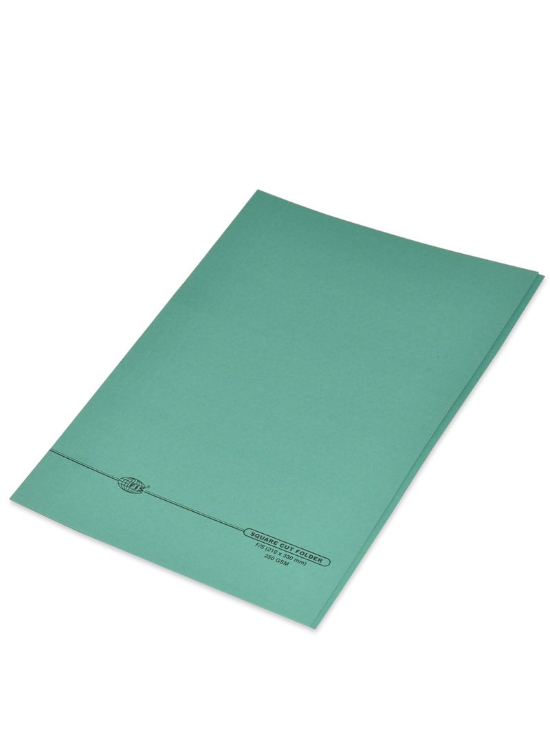 FIS - 100-Piece Square Cut File Folder Set Green - Image 1
