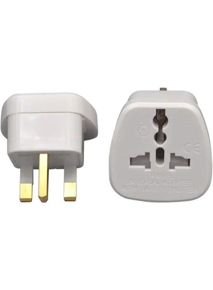 Lynacz Original Universal travel Plug Adapter, AU, UK, EU to US AC Power Plugs Adapter, 3 Pin Travel Wall Plug Converter [Pack of 2] - Image 2