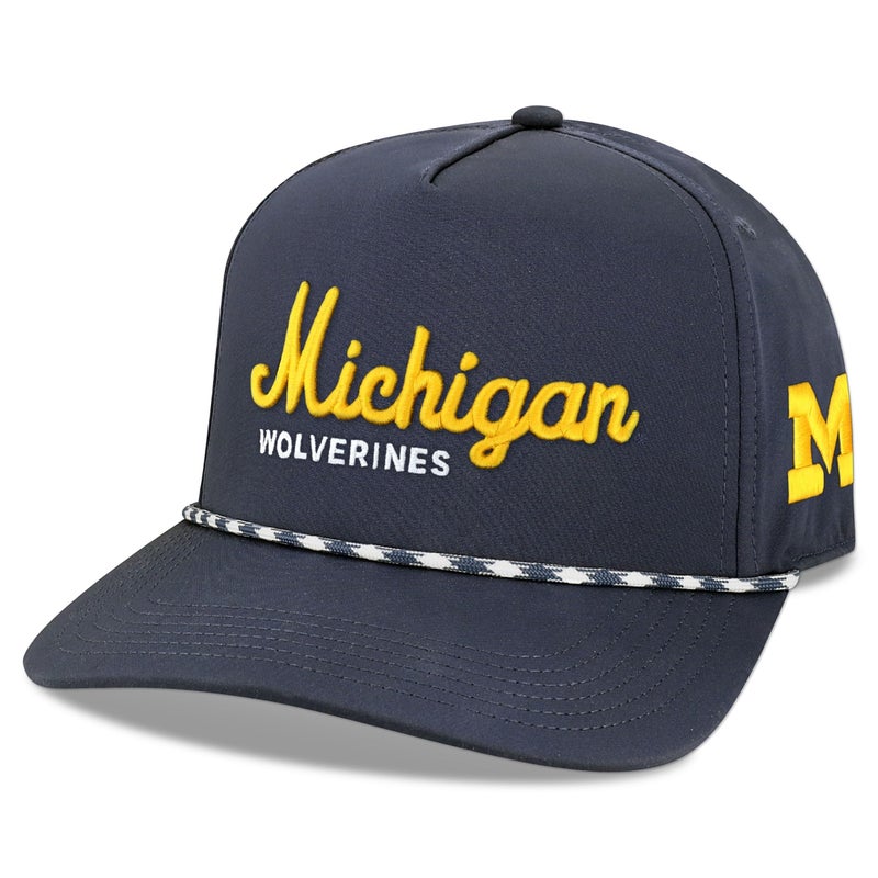 Legacy NCAA Officially Licensed Rope Hat Michigan Wolverines Lightweight Cap for Men Women Caddy Adjustable Caddy Navy One Size Fits Most Snapback Closure - Image 2