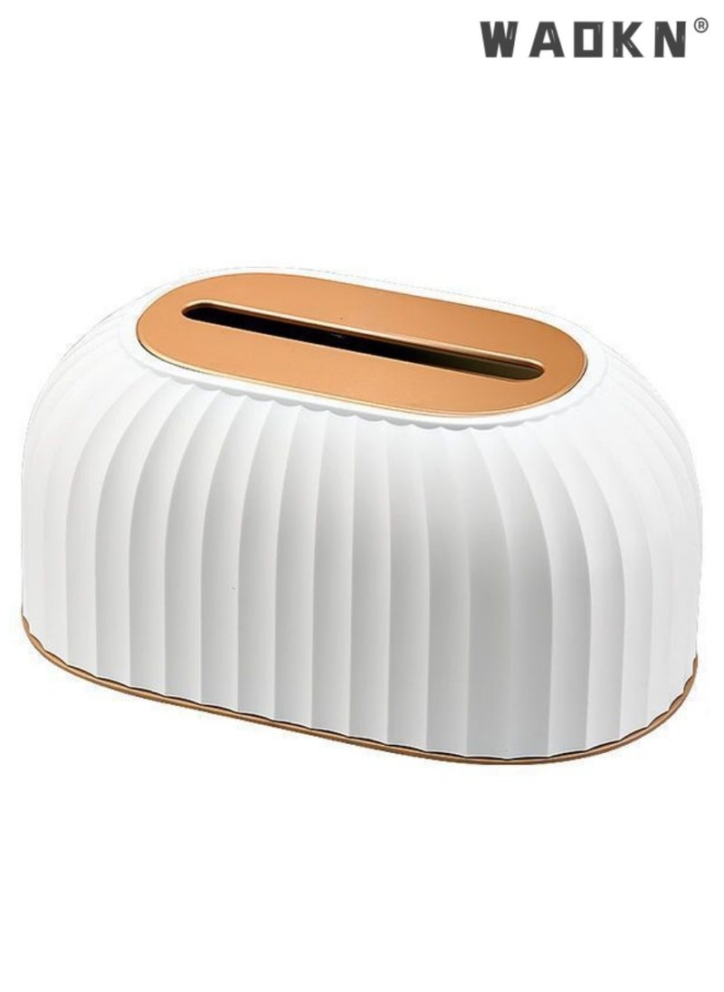 WAOKN - Living Room Desktop Tissue Box Household Toilet Automatic Lift Paper Box Bathroom Light Luxury Tissue Storage Box - Image 1