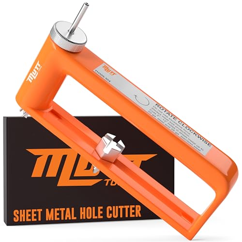 AMERICAN MUTT TOOLS Mutt Tools Adjustable Hole Cutter for Metal – Cuts 2–12" Holes in 24ga Steel & 26ga Stainless – Heavy Duty Tool for HVAC, Duct Work, Electrical & Ceiling Installs - Image 1