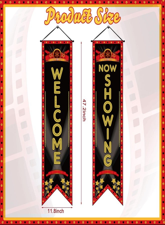 تيجيمي لافتة "ليلة سينمائية" من تيغيمي، لافتة معلقة على الشرفة، زينة حفلات بطابع سينمائي، مسرح، مرحباً، يعرض الآن، أضواء، كاميرا، حركة، خلفية سينمائية، لوازم حفلات (يعرض) - Image 2