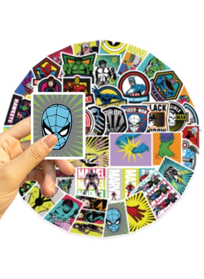 NIBEMINENT 50 Pcs Cartoon Comic Style Deco Kit Waterproof Stickers, High Definition Printing Bright Colors, Suitable for Laptop Skateboard Luggage Water Bottle Guitar DIY - Image 2