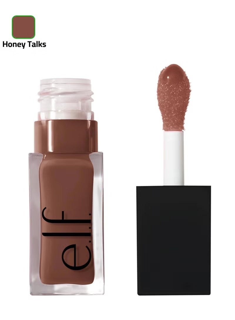 elf Glow Reviver Lip Oil, Nourishing, Tinted for High Gloss Finish, Enriched with Jojoba Oil Honey Talks - Image 1