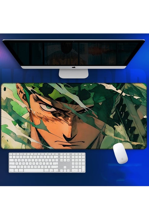 Anime One Piece Mouse Pad, Extended Large Gaming Mouse Pad, Non-Slip Rubber Base And Stitched Edge Desk Pad For Computer Home Office Work And Study