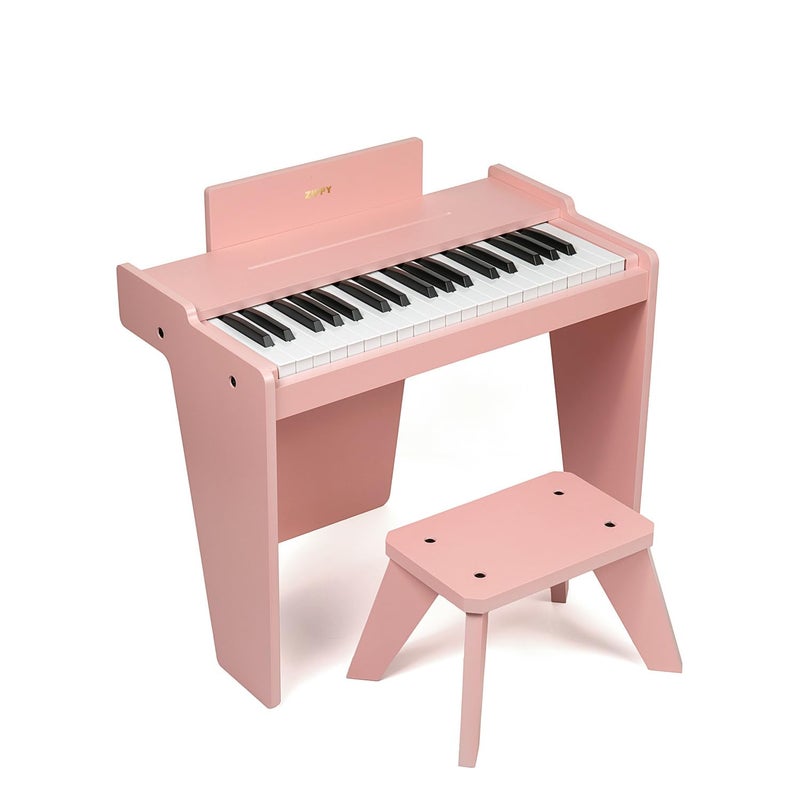 ZIPPY Kids Piano Keyboard, 37 Keys Digital Piano for Kids, Music Educational Instrument Toy, Wood Piano for 3+ Girls and Boys (Pink Basic) - Image 1