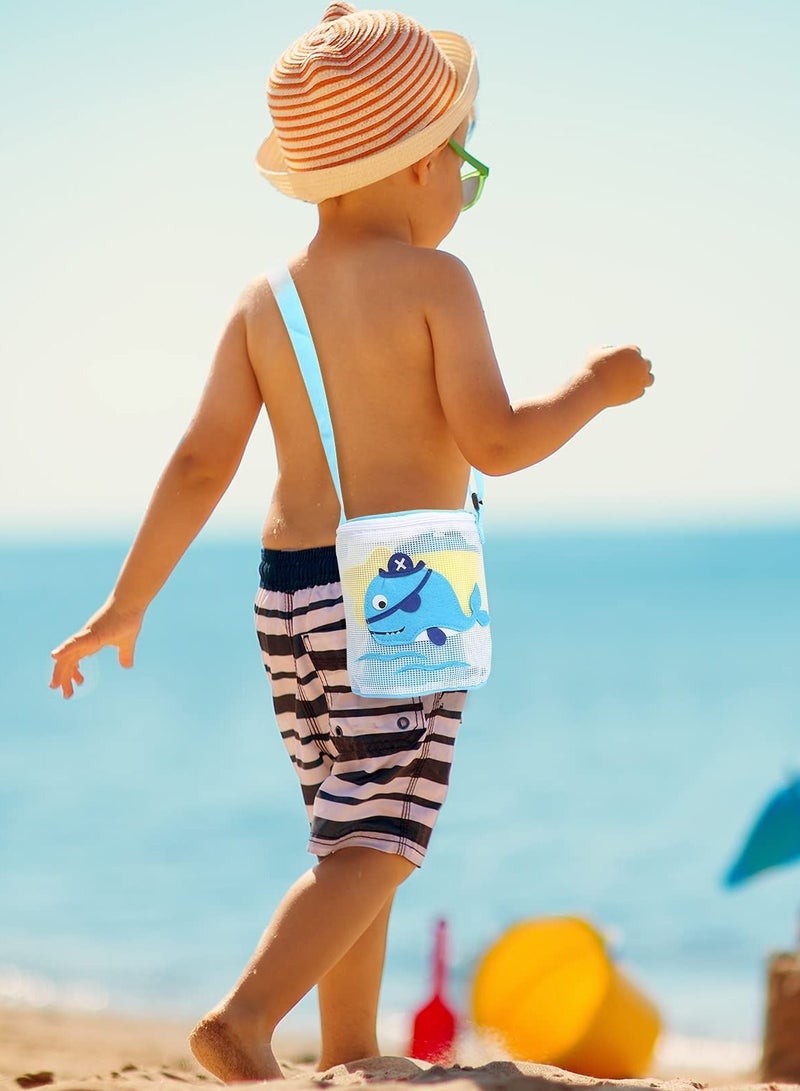 NIBEMINENT Beach Toys Mesh Bags Children's Shell Collection Bag Tote for Shells, Boys and Girls Swimming Accessories  - Image 2