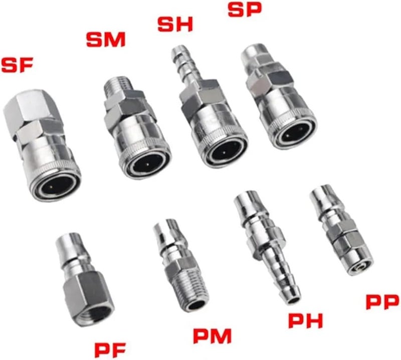 Pneumatic Quick Connector Coupler High Pressure Air Compressor Fitting PM 20 Inch Thread - Image 3