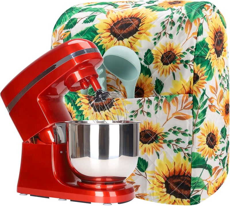 TUYUU غطاء خلاط Kitchen Aid متوافق مع خلاطات Kitchen Aid/Hamilton سعة 6-8 كوارت، موديلات الرأس المائل ورفع الوعاء، غطاء خلاط مطبوع بالزهور من Pioneer Woman، إكسسوارات خلاط Kitchen Aid - Image 1