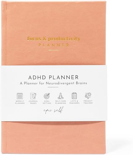 epic self ADHD Planner for Adults: Focus Planner For Productivity - A planner for Neurodivergent Brains - Organization, Goal-Setting, and Time Management - Gift for Men and Women with ADHD - Image 1