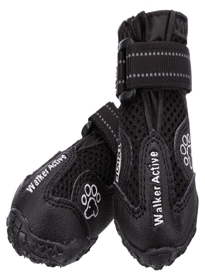 Trixie Walker Active Protective Boots for Dogs Made with Breathable Mesh Material, Protects from Cold Stony or Hot Ground Used for Pets with Wounds and inflamed Joints - Black, S-M 2 pcs - Image 1
