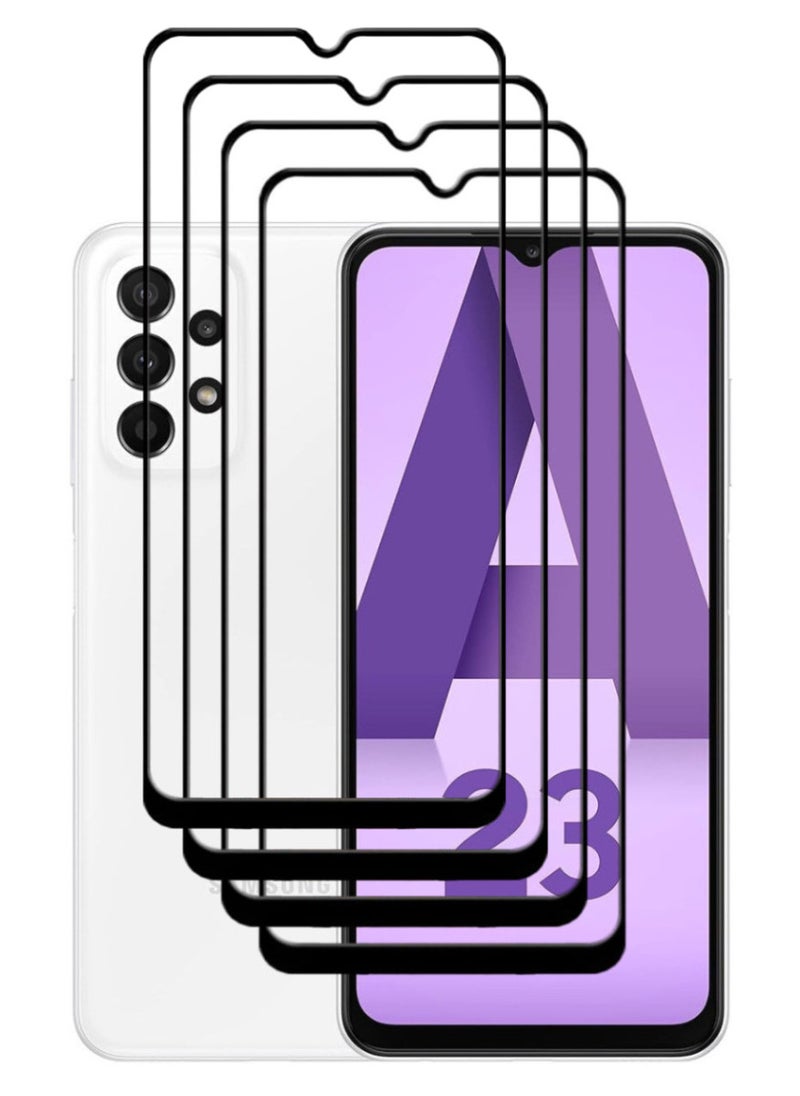 ACLIX 4 Pieces Antistatic ESD Dustproof Premium Quality High Definition Tempered Glass Screen Protector Designed For Samsung Galaxy A23 - Image 1