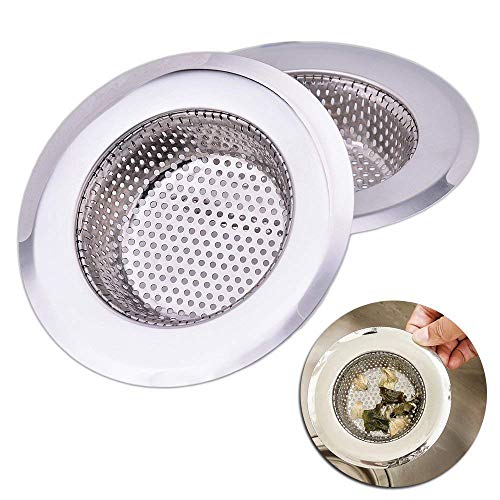 Zeinwap Kitchen Sink Strainer Heavy Duty Stainless Steel Sink Jali Kitchen Drain Basin Basket Filter Stopper Drainer Sink Jali (Pack of 2) - Image 3