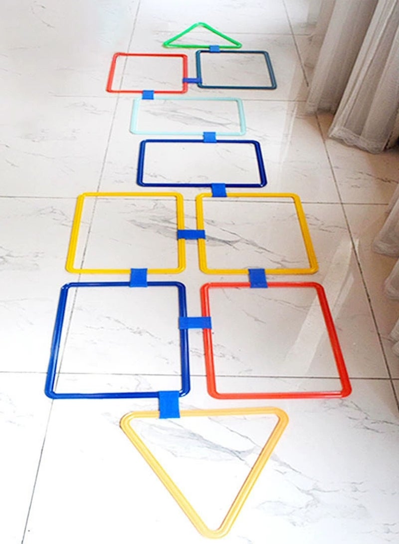 Sunnaltree Hopscotch Ring Game 27PCS Kids Outdoor Indoor Play Educational Toy Develops Hand Eye Coordination Skills Fun Group Activity for Family Friends School Yard Daily Use - Image 4