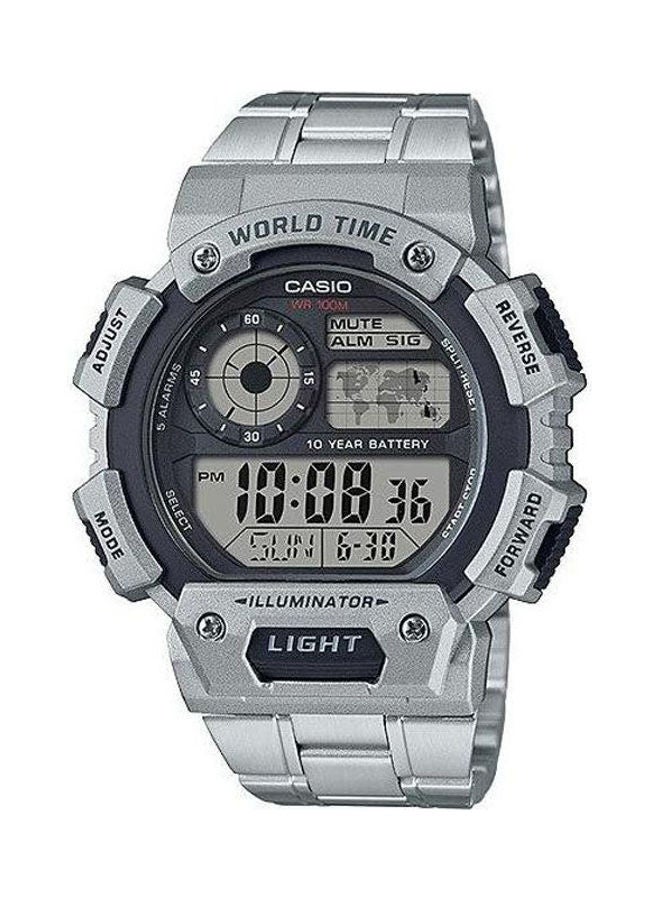 CASIO Men Stainless Steel Digital Clasp Watch AE-1400WHD-1AV - Image 1