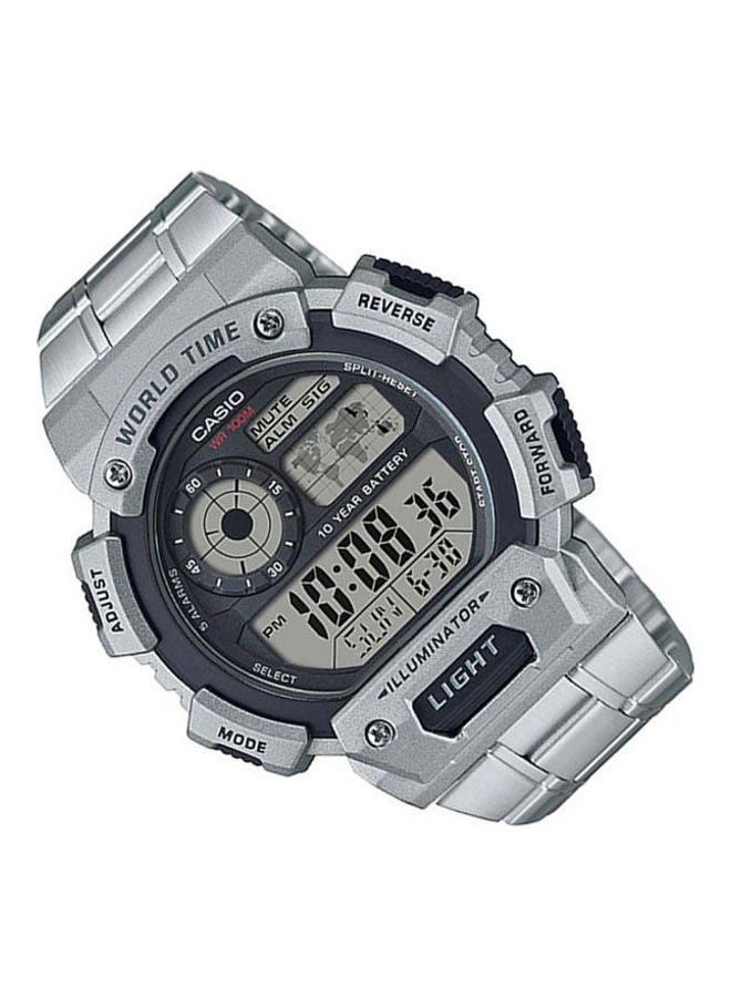 CASIO Men Stainless Steel Digital Clasp Watch AE-1400WHD-1AV - Image 2