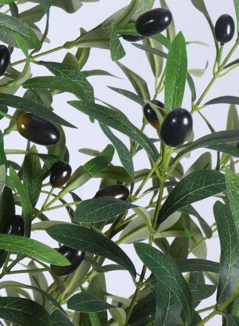 co arma Artificial olivArtificial olive tree with plastic stand, 120 cm highe tree with plastic stand - Image 2