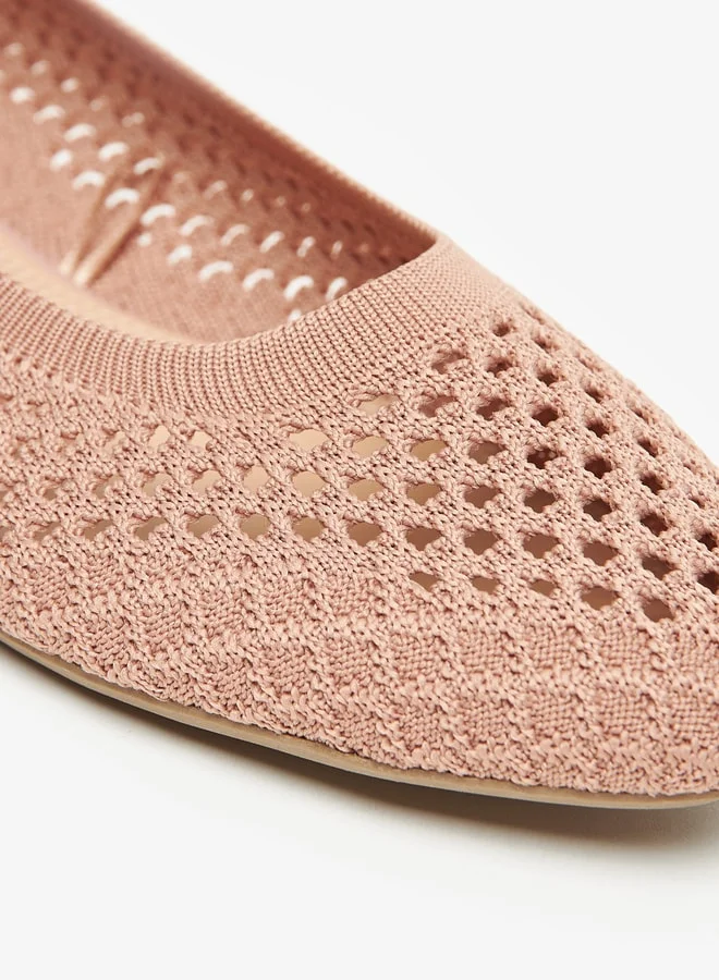 سيليست Women's Textured Slip-On Ballerina Shoes