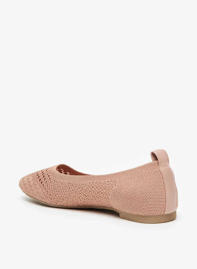 سيليست Women's Textured Slip-On Ballerina Shoes
