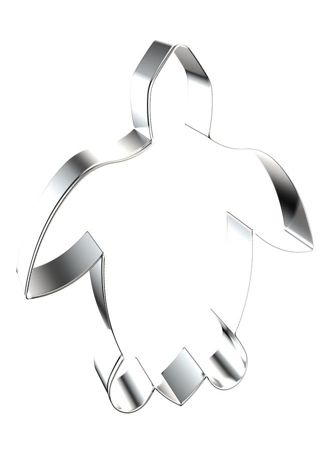 QAAQS Sea Turtle Cookie Cutter Set - 5 inch, 4 inch, 3 inch, 2 inch - 4 Piece Under The Sea Cookie Cutters Shapes Molds - Stainless Steel - Image 4