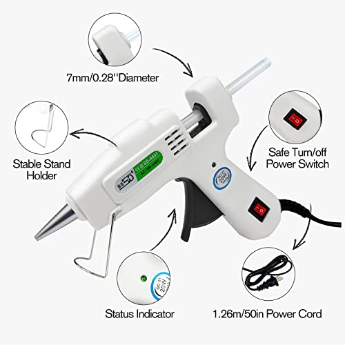 Krightlink Hot Glue Gun Kit with 30 Glue Sticks, Fast Preheating Hot Melt, High Temp for School Crafts DIY Arts and Quick Home Repairs (20w) - Image 2