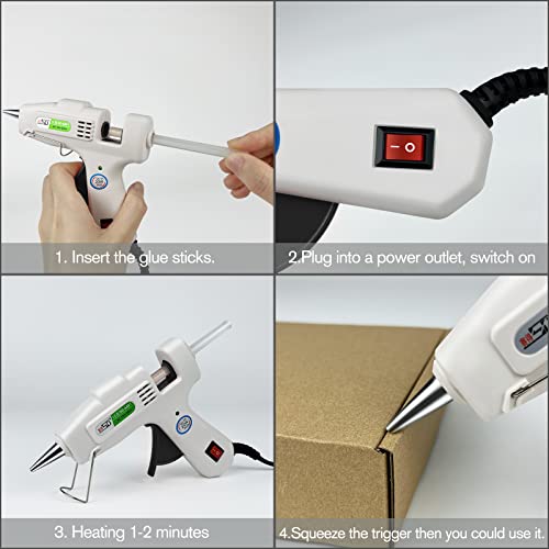 Krightlink Hot Glue Gun Kit with 30 Glue Sticks, Fast Preheating Hot Melt, High Temp for School Crafts DIY Arts and Quick Home Repairs (20w) - Image 3
