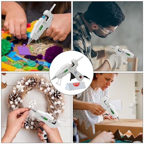 Krightlink Hot Glue Gun Kit with 30 Glue Sticks, Fast Preheating Hot Melt, High Temp for School Crafts DIY Arts and Quick Home Repairs (20w) - Image 5
