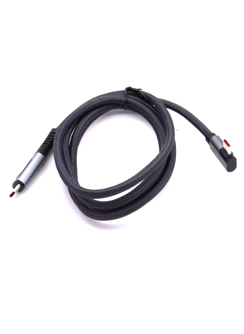 Rock Pow - 240W USB 4 Cable with LED Display 40Gbps 8K@60Hz PD USB Type C to USB C Male to Male with 90 Degreen Cable Cord for Computer Type-C Laptop Pad Hub - Image 1