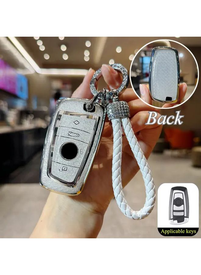 غطاء مفتاح سيارة من TPU وردي بأربعة أزرار متوافق مع سلسلة BMW متعددة الموديلات - Image 5