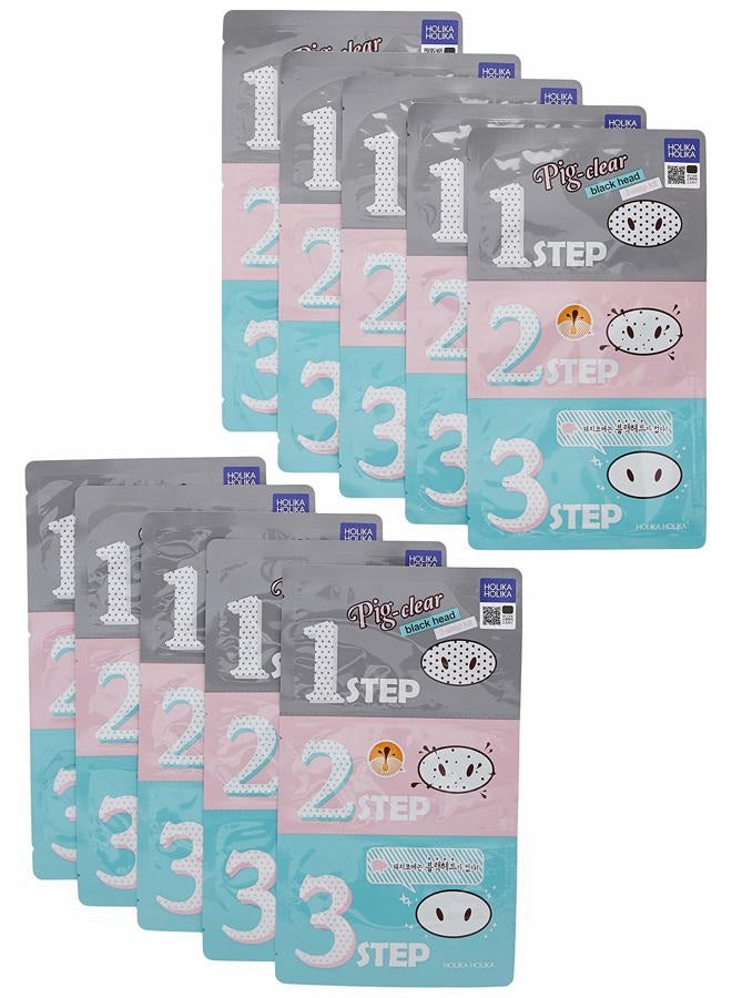 Holika Holika مجموعة إزالة الرؤوس السوداء الواضحة 3 خطوات 10 ورقة (HHPNCBH3SK10) - Image 1