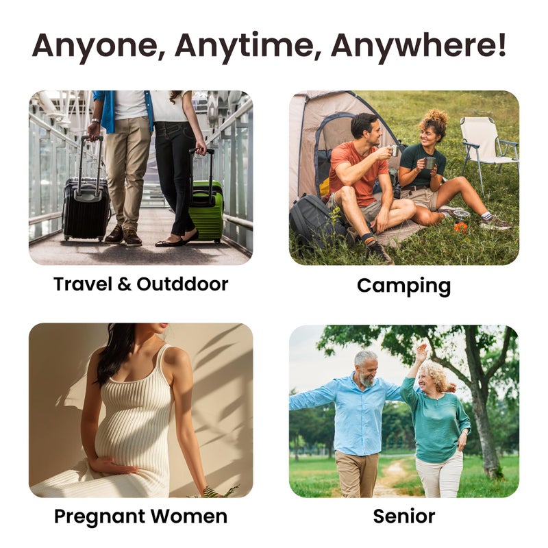VOVO Go Portable Electric Bidet for Travel - 2 Adjustable Pressure Settings, Compact Handheld Bidet, Ideal for Personal Hygiene & Postpartum Care, Lightweight & Leak-Proof, Made in Korea - White - Image 3